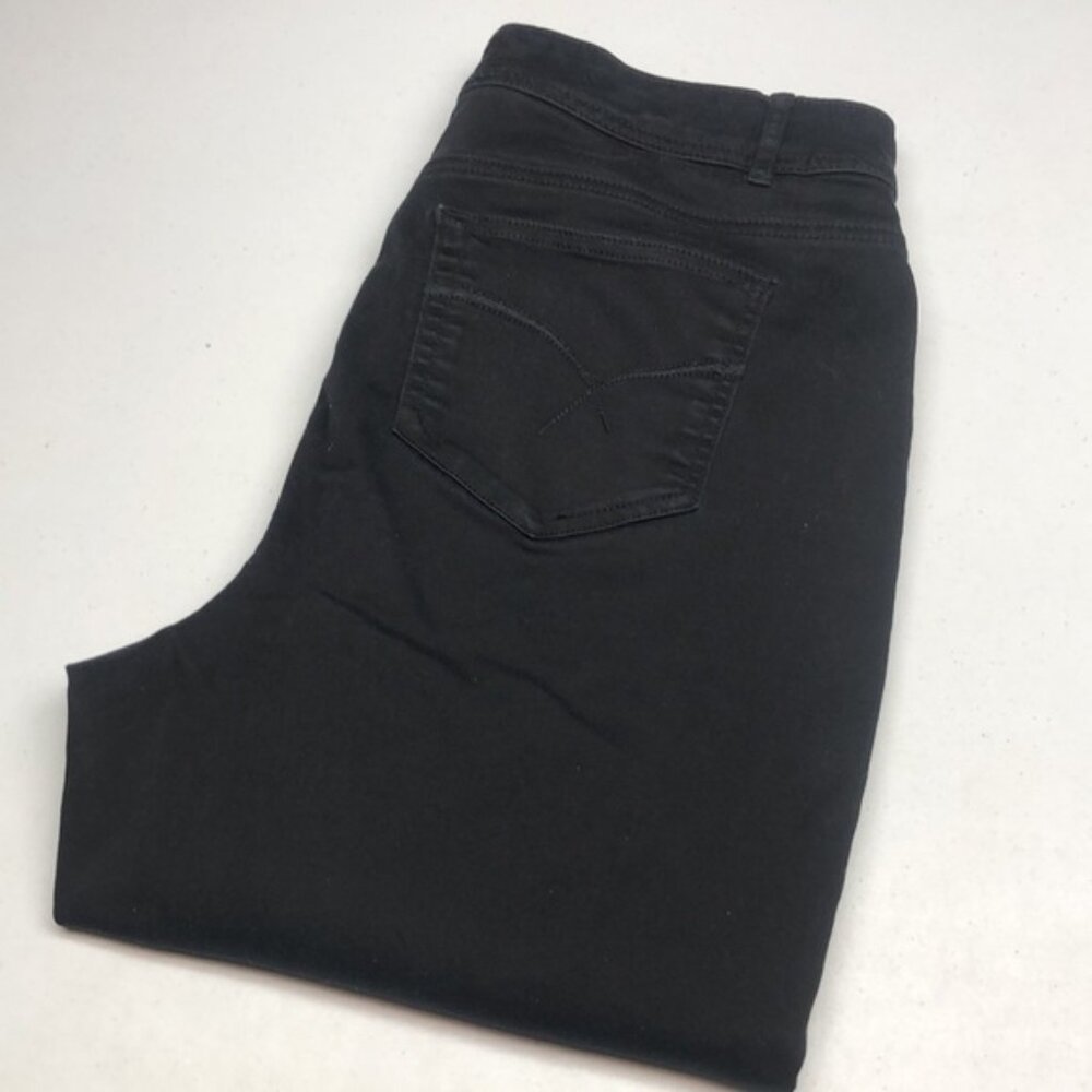 d/C BLACK HIGH-RISE LEGGING JEANS SZ18x32 ⭐️